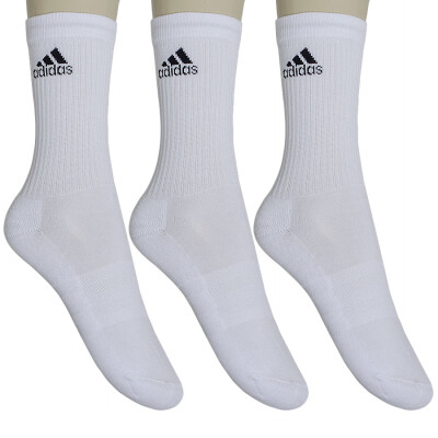 MEIA ADIDAS CREW CUSHION 3S PACOTE COM 3 - Branco