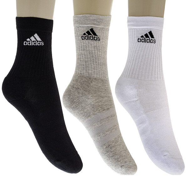 MEIA ADIDAS CREW CUSHION 3S PACOTE COM 3 - Colorido