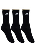 MEIA ADIDAS CREW CUSHION 3S PACOTE COM 3 - Preto