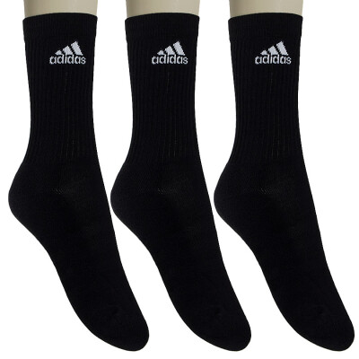 MEIA ADIDAS CREW CUSHION 3S PACOTE COM 3 - Preto
