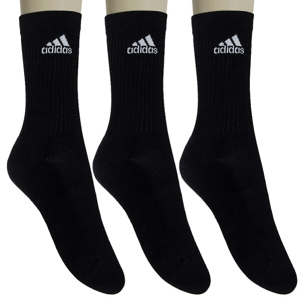 MEIA ADIDAS CREW CUSHION 3S PACOTE COM 3 - Preto