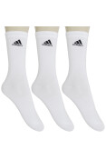 MEIA ADIDAS CREW THIN PACOTE COM 3 - Branco