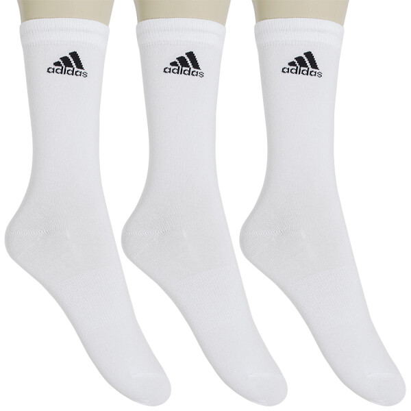 MEIA ADIDAS CREW THIN PACOTE COM 3 - Branco