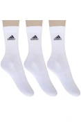 MEIA ADIDAS CUSHION CREW PACOTE COM 3 PARES - Branco