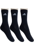MEIA ADIDAS CUSHION CREW PACOTE COM 3 PARES - Preto