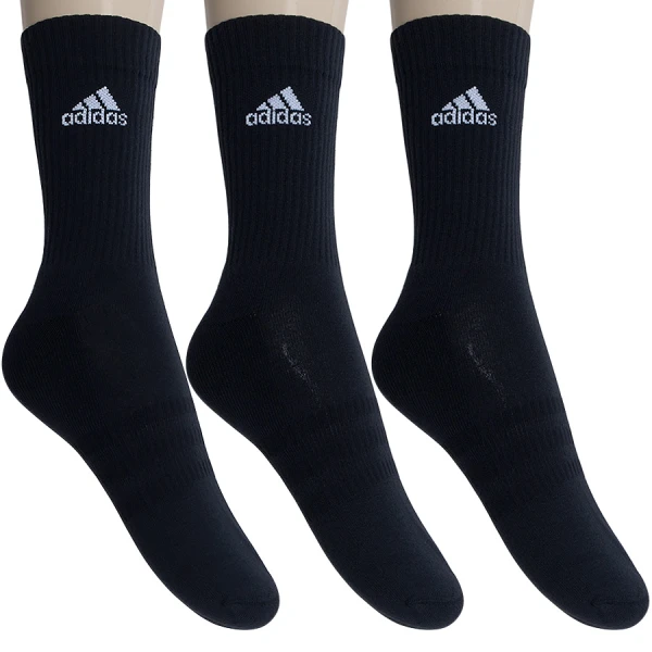 MEIA ADIDAS CUSHION CREW PACOTE COM 3 PARES - Preto