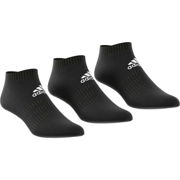 MEIA ADIDAS CUSHIONED LOW-CUT 3 PARES CANO BAIXO UNISSEX - Preto