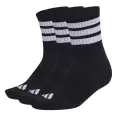 MEIA ADIDAS ESS 3S CANO MEDIO 3 PARES - Preto/branco