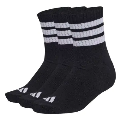 MEIA ADIDAS ESS 3S CANO MEDIO 3 PARES - Preto/branco