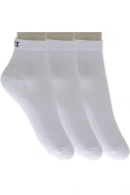 MEIA ASICS BASIC STRETCH QUARTER PACOTE COM 3 - Branco