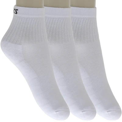 MEIA ASICS BASIC STRETCH QUARTER PACOTE COM 3 - Branco