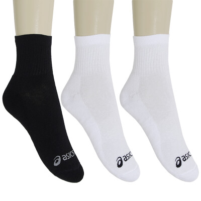 MEIA ASICS BASIC STRETCH QUARTER PACOTE COM 3 - Branco/preto