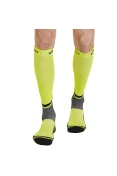 MEIA ASICS COMPRESSÃO RALLY KNEE HIGH - Preto/verde