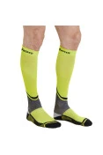 MEIA ASICS COMPRESSÃO RALLY KNEE HIGH - Preto/verde