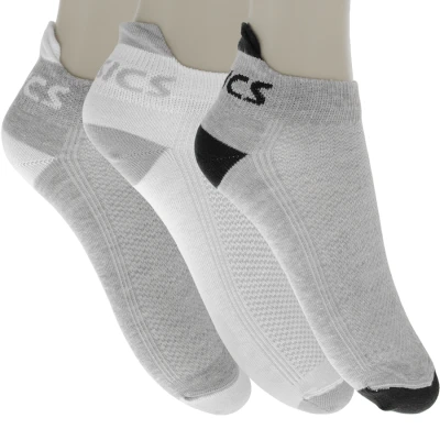 MEIA ASICS COTTON LOW PACOTE COM 3 - Branco/cinza