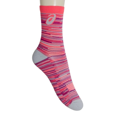 MEIA ASICS HEATHER QUARTER - Cinza/pink