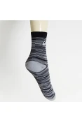 MEIA ASICS HEATHER QUARTER - Cinza/preto