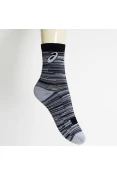 MEIA ASICS HEATHER QUARTER - Cinza/preto