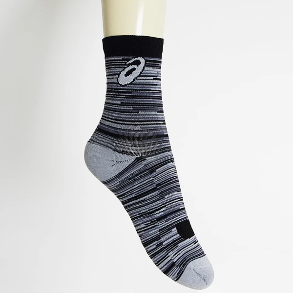 MEIA ASICS HEATHER QUARTER - Cinza/preto