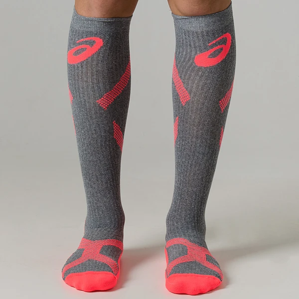 MEIA ASICS HIGH COMPRESSÃO - Laranja/cinza