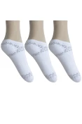 MEIA ASICS INFANTIL PACOTE COM 3 PARES - Branco