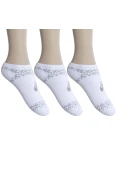 MEIA ASICS INFANTIL PACOTE COM 3 PARES - Branco