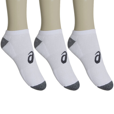 MEIA ASICS INVASION LOW CUT PACOTE COM 3 - Branco/grafite