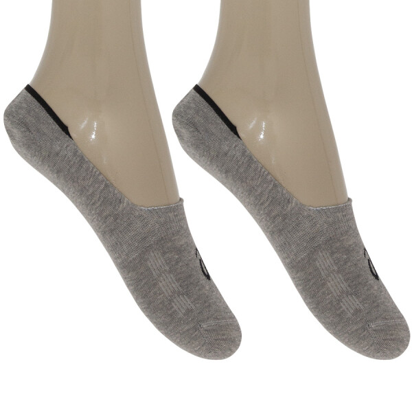 MEIA ASICS INVISIBLE TRAINING PACOTE COM 2 PARES - Cinza/preto