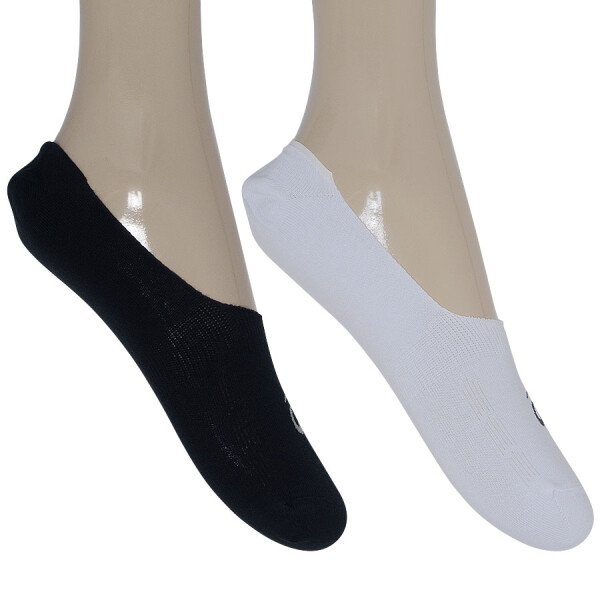 MEIA ASICS INVISIBLE TRAINING PACOTE COM 2 PARES - Preto/branco
