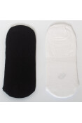 MEIA ASICS INVISIBLE TRAINING PACOTE COM 2 PARES - Preto/branco
