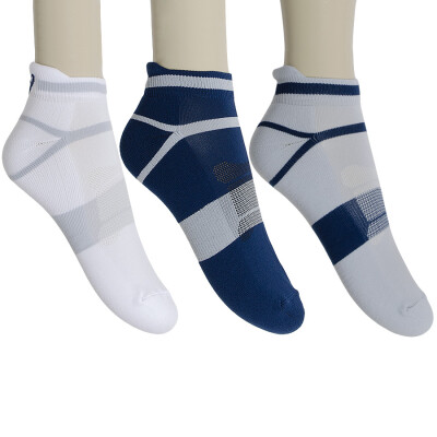 MEIA ASICS QUICK LYTE SINGLE PACOTE COM 3 - Marinho/cinza