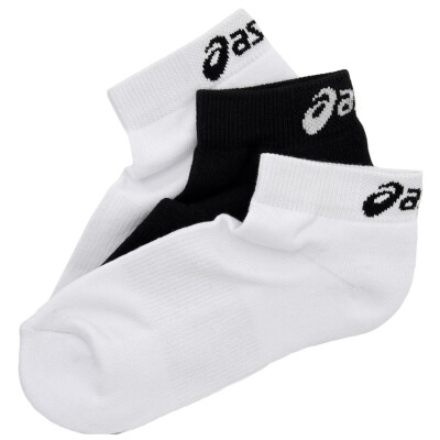 MEIA ASICS STRETCH LOW CUT ASSORTED TAMANHO 34-38 PACOTE COM 3 - Branco/preto