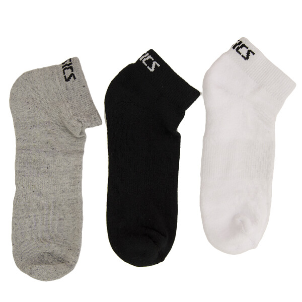 MEIA ASICS STRETCH LOW CUT ASSORTED TAMANHO 39-43 PACOTE COM 3 - Colorido