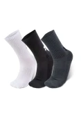 MEIA DE TREINO UNDER ARMOUR CORE COTTON CREW UNISSEX - PACOTE COM 3 PARES - Colorido