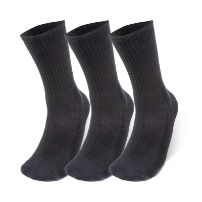 MEIA DE TREINO UNDER ARMOUR CORE COTTON CREW UNISSEX - PACOTE COM 3 PARES - Preto