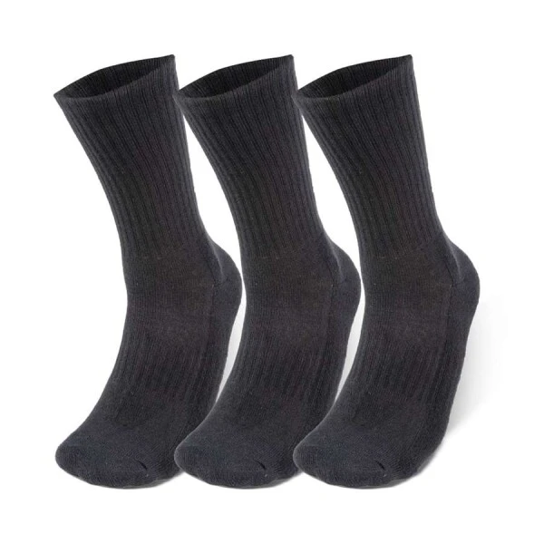 MEIA DE TREINO UNDER ARMOUR CORE COTTON CREW UNISSEX - PACOTE COM 3 PARES - Preto