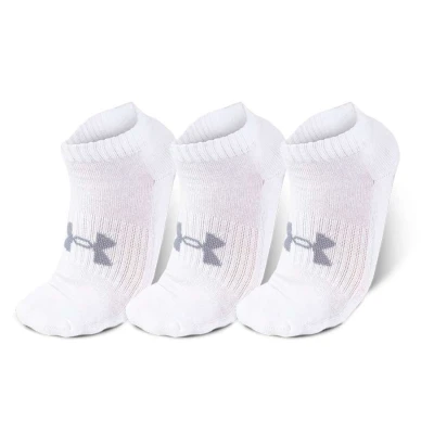 MEIA DE TREINO UNDER ARMOUR CORE COTTON LOCUT UNISSEX - PACOTE COM 3 PARES - Branco