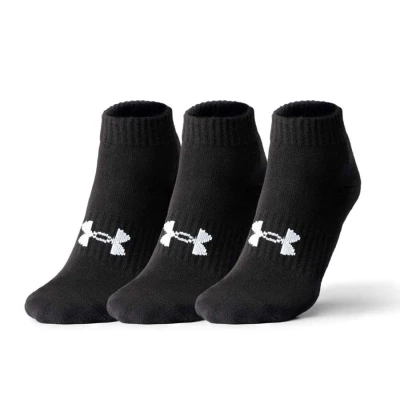 MEIA DE TREINO UNDER ARMOUR CORE COTTON LOCUT UNISSEX - PACOTE COM 3 PARES - Preto MEIA DE TREINO UNDER ARMOUR CORE COTTON LOCUT UNISSEX - PACOTE COM 3 PARES - Preto