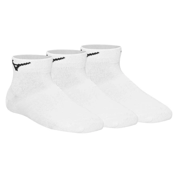MEIA MIZUNO BASIC CANO BAIXO KIT COM 3 PARES UNISSEX - Branco