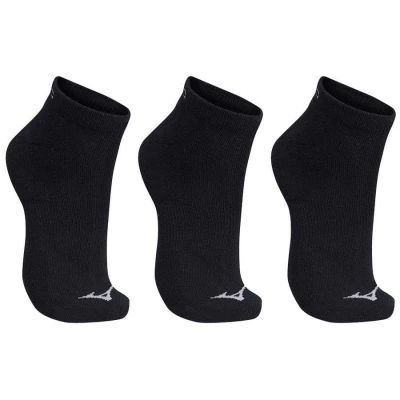 MEIA MIZUNO CRONOS CANO BAIXO KIT COM 3 PARES UNISSEX - Preto