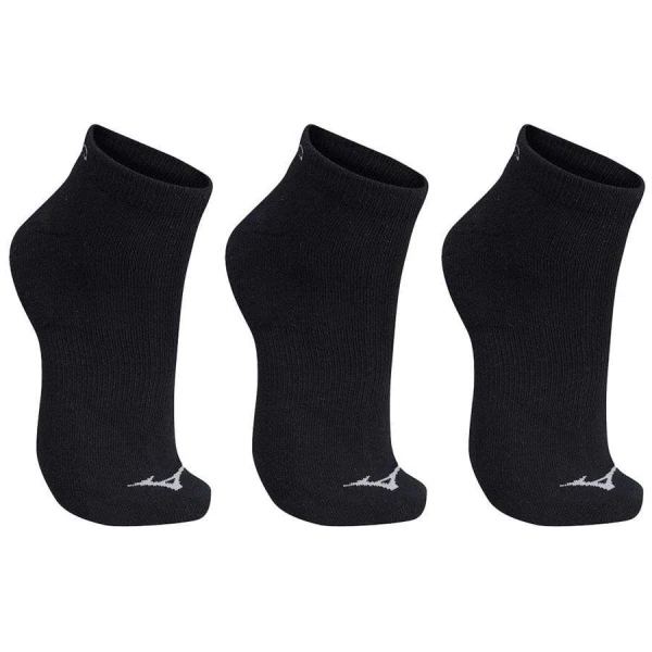 MEIA MIZUNO CRONOS CANO BAIXO KIT COM 3 PARES UNISSEX - Preto