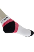 MEIA MIZUNO QUICKYDRY - Branco/vermelho