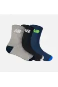 MEIA NEW BALANCE CANO ALTO PCT/3 INF 25-28 - Cinza/marinho
