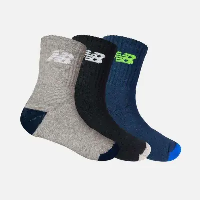 MEIA NEW BALANCE CANO ALTO PCT/3 INF 25-28 - Cinza/marinho