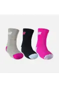 MEIA NEW BALANCE CANO ALTO PCT/3 INF 25-28 - Cinza/rosa