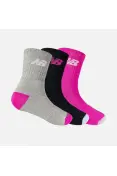 MEIA NEW BALANCE CANO ALTO PCT/3 INF 25-28 - Cinza/rosa