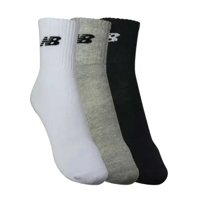 MEIA NEW BALANCE CANO LONGO PCT/3 34/38 - Branco/preto