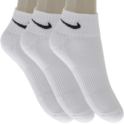 MEIA NIKE CUSHION QUARTER PACOTE COM 3 - Branco/preto