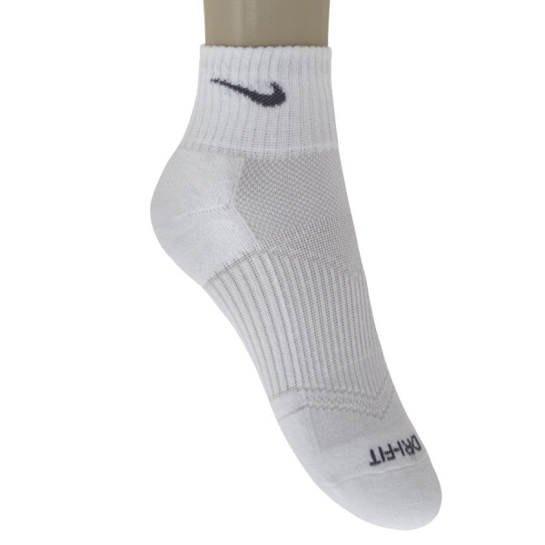 MEIA NIKE DRI-FIT COTTON CUSHION QTR - Branco