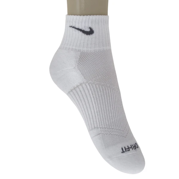 MEIA NIKE DRI-FIT COTTON CUSHION QTR - Branco